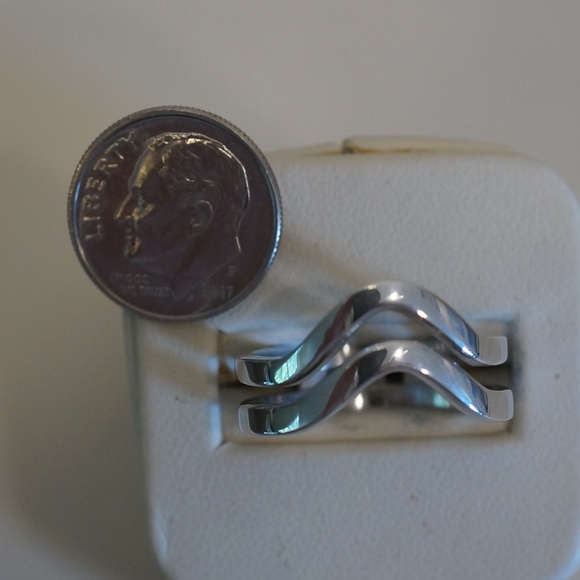 Sterling Silver (.925) Custom Made Double Bar Ring - Picture 5 of 5